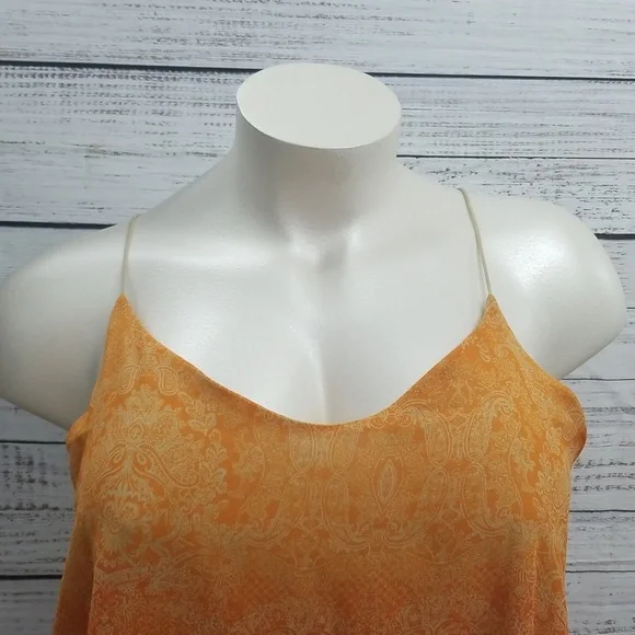 Cato Orange Ombre Lace Trim With Keyhole detail In The Back Top 22/24W - Picture 4 of 10